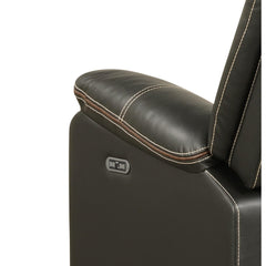 Cassandra Modern Contemporary LED Power Recliner Chair made with wood and metal frame in Gray