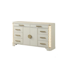 Lyric 8-Drawer Dresser with side LED lightning made with Wood in Beige (INCLUDES DRESSER ONLY)