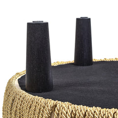 Planet 24" Round Upholstered Accent Ottoman, Fawn Brown Performance Velvet