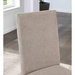 Transitional Style 2pc Side Chair Pleated Back Upholstered Seat Antique Black And Gray Finish Dining Room