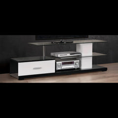 Star White & Black Finish TV Stand