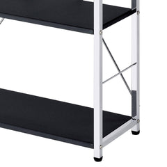 Avalon Black & Chrome Finish Bookshelf