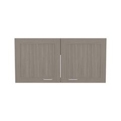 Olympus Wall Cabinet, Double Door, Wide, One Shelf, Kitchen, Storage Cabinet, Light Gray