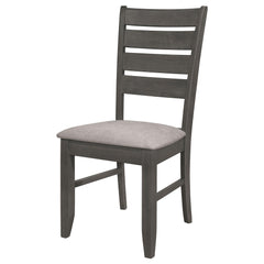 Iphigenia and Dark Grey Padded Seat Side Chairs (Set of 2)