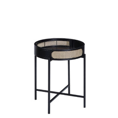 Lyra Black Finish End Table