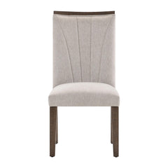 Contemporary Design Dining Side Chairs Set of 2, Brown Finish Wooden Furniture