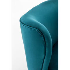 Archive Cloth Accent Chair, Armless Slipper Chair with Metal Legs, Modern Upholstered Side Chair for Living Room Bedroom Small Spaces
