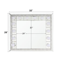 Nova Mirrored & Faux Crystal Diamonds Accent Mirror