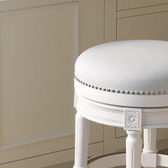Sanctuary Wood Backless Counter-Height Swivel Barstool, 1PC