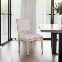 Hecuba Dining Side Chair Set of 2, Rustic Panel Design Tawny Brown Wood