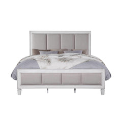 Sanctuary Light Gray Linen, Rustic Gray & Weathered White Finish E. King Bed
