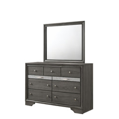 Orion Traditional 7 Drawer Dresser made with Wood in Gray