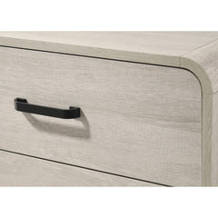 1pc Contemporary White Finish Ample Drawer Space Five Drawers Tall Chest Storage Wooden Furniture Antique White Color