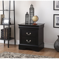 Nirvana Black Finish Philippe III Nightstand