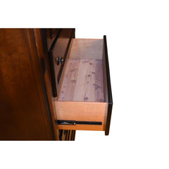 Chest Made with Wood in Dark Walnut Color