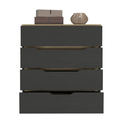 4-Drawer Dresser Wenge and Light Oak