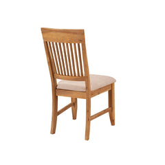Asteroid High Back Wooden Side Chair Set Of 2 Natural Brown And Beige