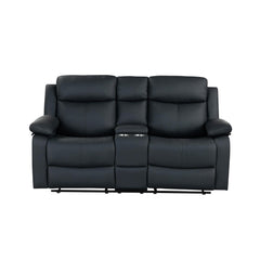 Museum Black 3PC Reclining Sofa and Loveseat and Glider Reclinerwith LED Lights and Speakers