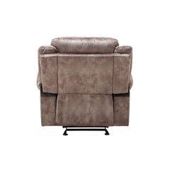 Haven Two Tone Chocolate Velvet Glider Recliner