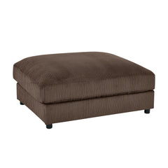 Corduroy Upholstered Rectangle Ottoman
