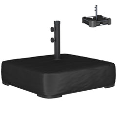 Garden Parasol Base 176 lbs Sand Filled Heavy Duty Stand for Cantilever Umbrellas and 1.9" Poles Black