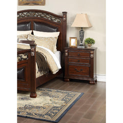 Bedroom Furniture Traditional Look Unique Wooden Nightstand Drawers Bed Side Table Cherry