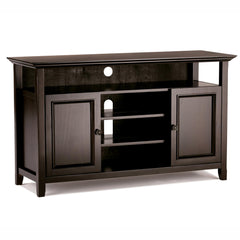 Atlas 54 inch Wide Solid Wood TV Stand in Hickory Brown For TVs up to 60 inches
