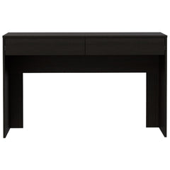 Poseidon Writing Computer Desk, Two Drawers -Black