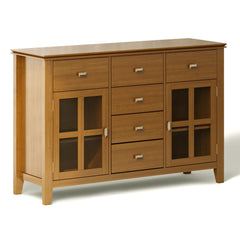 Demeter Solid Wood Sideboard Buffet in Honey Brown