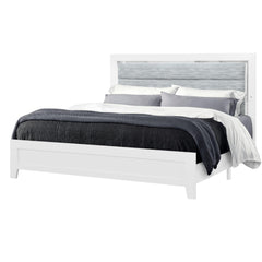 SUMMIT WHITE QUEEN BED WITH LED