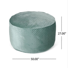 Iphigenia 4 Foot Short Cylindrical Bean Bag, Teal