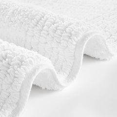 1 PCS 17x24" 100% Cotton Tufted 3000 GSM Reversible Bath Rug White