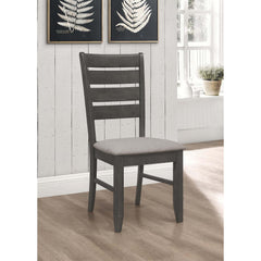 Iphigenia and Dark Grey Padded Seat Side Chairs (Set of 2)