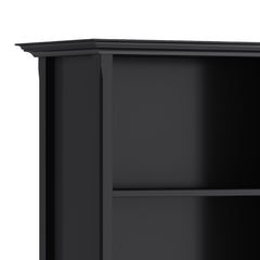 Atlas 30 inch Solid Wood 5 Shelf Bookcase in Black