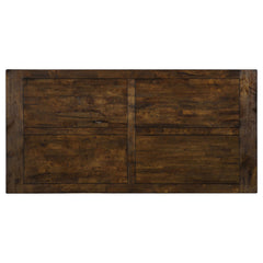 Moon Rustic Golden Brown Rectangular Dining Table