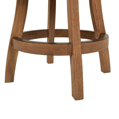 Apollo 27in Swivel Counter Height Bar Stool, White Pepper Stain Resistant High Performance Polyester