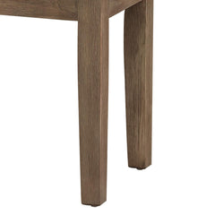 Sonata Style Wooden Bench with Fabric Upholstered Seat,Brown and Beige