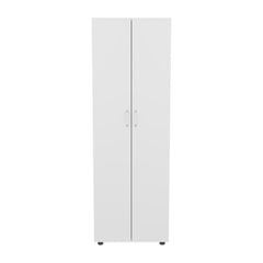 Symphony Armoire, Two Interior Shelves, Rod, Double Door, White