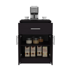 Andromache Multistorage Pantry Cabinet, One Drawer, Two Interior Shelves, Black