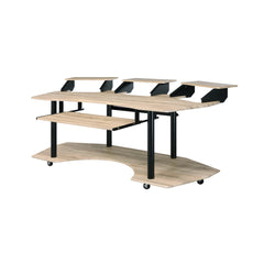 83" Eleazar Natural Oak Finish Music Recording Studio Desk