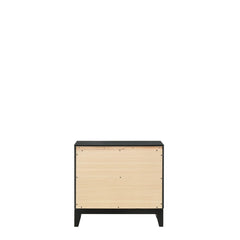 Zenith Weathered Black Finish Nightstand