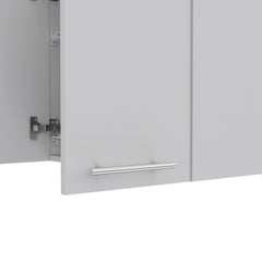 Wall Cabinet 24" H, four Doors, with two internal Shelves and internal plate and glass organizer, white