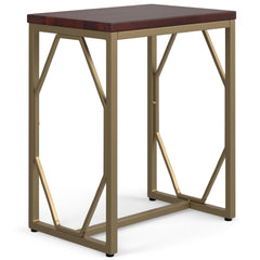 Record - Metal and Wood Accent Table - Cognac
