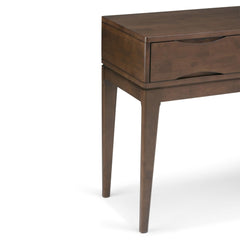 Hephaestus 54 inch Wide Solid Wood Console Sofa Table in Walnut Brown