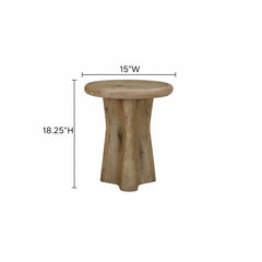 English Knotty Oak Drop Accent Table
