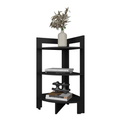 Wenge Corner Shelf with 3 Shelf