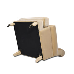 Polyxena 38" Lawson Accent Arm Chair Metal Casters, Fawn Brown Performance Velvet