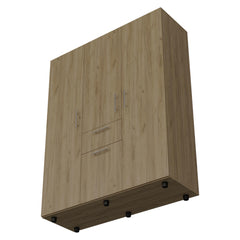 Planet 70" High Four-Door, One Drawer Armoire with Three Hanging Rods and Seven Storage Shelves, Bedroom Wardrove