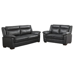 Priam Grey 2-piece Faux Leather Living Room Set