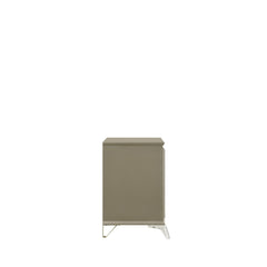 Modern Style 2-Drawer Nightstand Made with Wood & Mirrored Accents